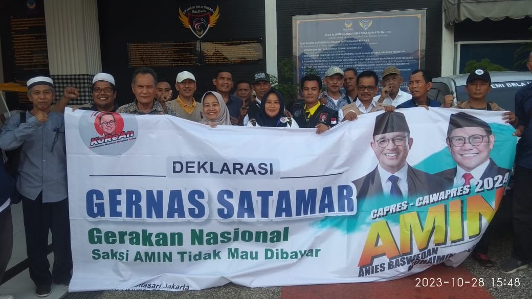 Deklarasi Gerakan Saksi AMIN di DKI Jakarta dan Banten: Tanpa Niat Dibayar