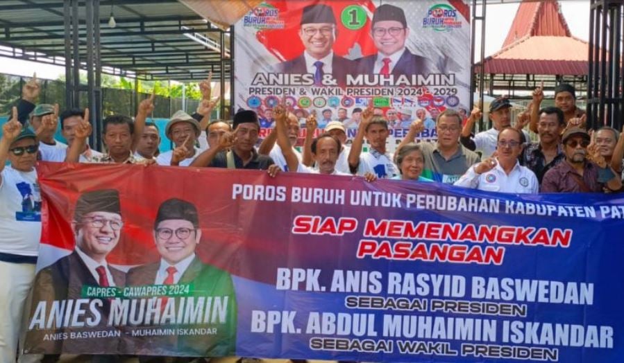 Pati Dukung AMIN dengan Lima Serikat Pekerja