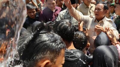 Prabowo Memimpin Peresmian Sumber Air Bersih