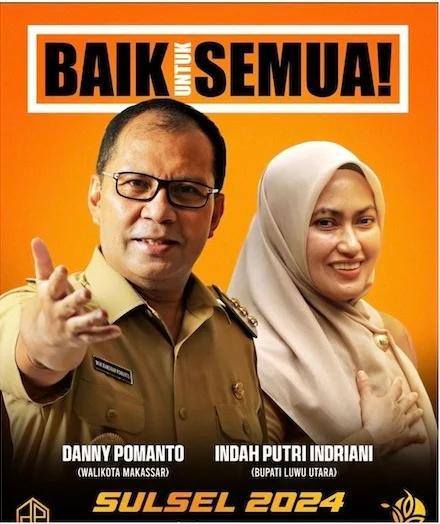 Danny Pomanto Menanggapi Berkembangnya Poster yang Memasangnya Bersama Indah Putri di Pilkada Sulsel dengan Sikap Positif