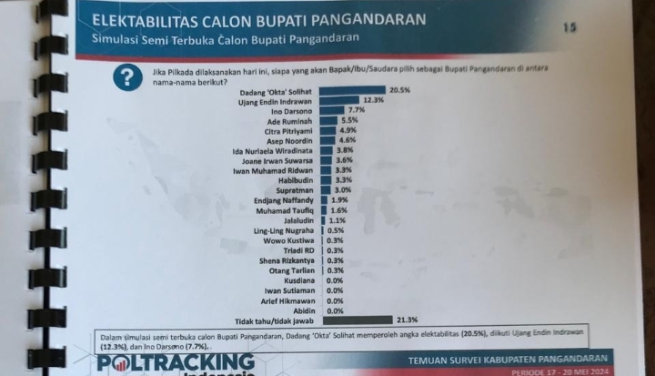 Dadang Solihat Naik Daun dalam Poling Sementara Pilkada 2024