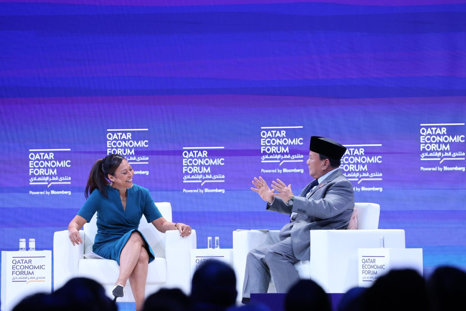 Prabowo Subianto Memberikan Penjelasan Lengkap tentang Demokrasi dalam Kepemimpinannya dan Mendapat Apresiasi di Qatar Economic Forum