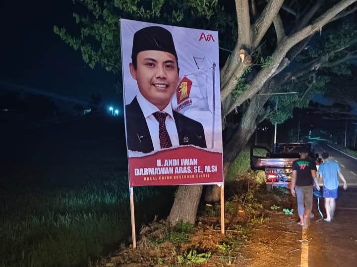 24 DPC Gerindra Mulai Intensifkan Pemasangan Baliho Andi Iwan Aras Sebagai Calon Gubernur Sulsel yang Siap Maju Pilkada