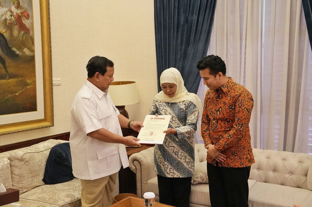 Prabowo Subianto Submits Endorsement Letter for East Java Governor Candidate