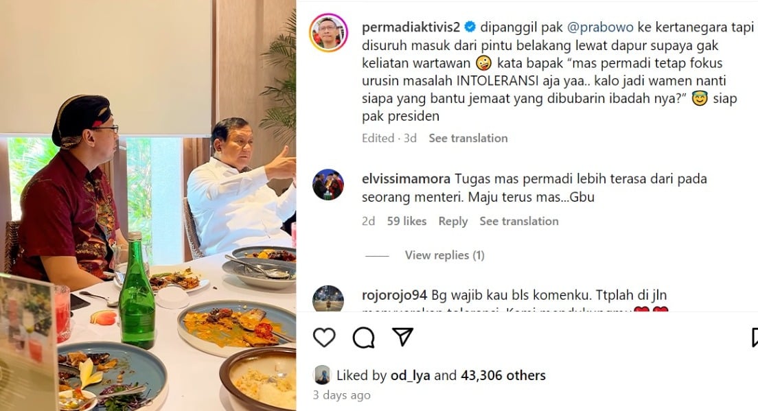 Abu Janda Mendapat Penugasan dari Prabowo untuk Datang ke Kertanegara